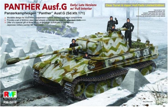 RM-5016 Rye Field 1:35 Model Panther Ausf.G w/Interior