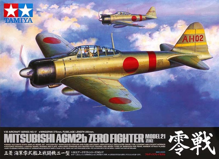 60317 1/32 TAMIYA Японский палубный истребитель A6M2b Zero Model 21 (Zeke)