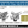 VTW35056 1/350 Kriegsmarine C38 20mm FLAK-VIERLING