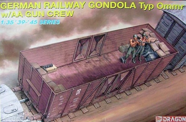 6086 1/35 German Railway Gondola Type Ommr w/AA Gun. 
