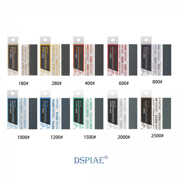 DSPIAE MSP Наждачная бумага самоклеящаяся 10 шт 750 * 250мм (#600)
