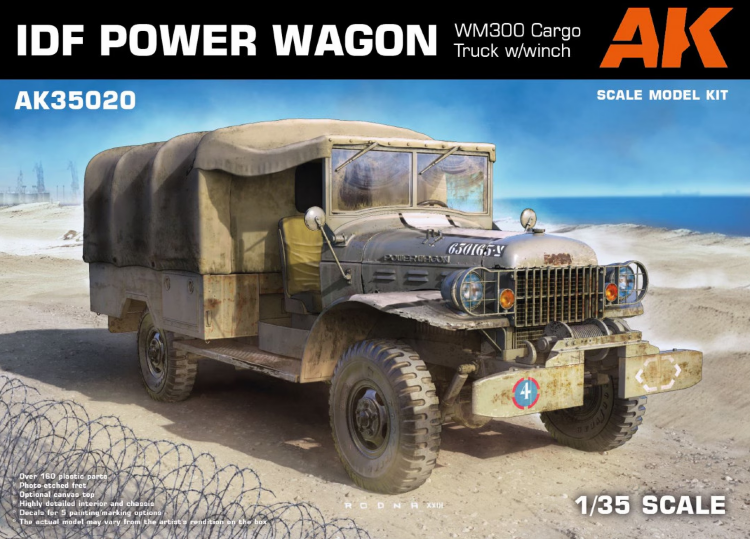 AK35020 IDF Power Wagon WM300 Cargo Truck w/winch
