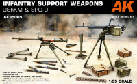 AK35005 1/35 Infantry Support Weapons DShKM & SPG-9