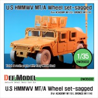  DW35032 HMMWV BFGR Sagged wheel set(for Academy 1/35 M1151, Bronco M1114 kit)