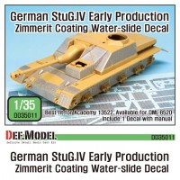 DD35011 WWII Stug.IV Early Zimmerit Decal set (1/35 Acacemy new, Dragon kit)