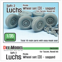 DW35083 1/35 SpPz2 Luchs Wheel Set #3 - Sagged Pirellx (for Takom, Revell kit)
