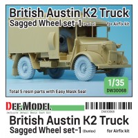 DW30068  1/35 British Austin K2 Truck Sagged wheel set-1 Airfix