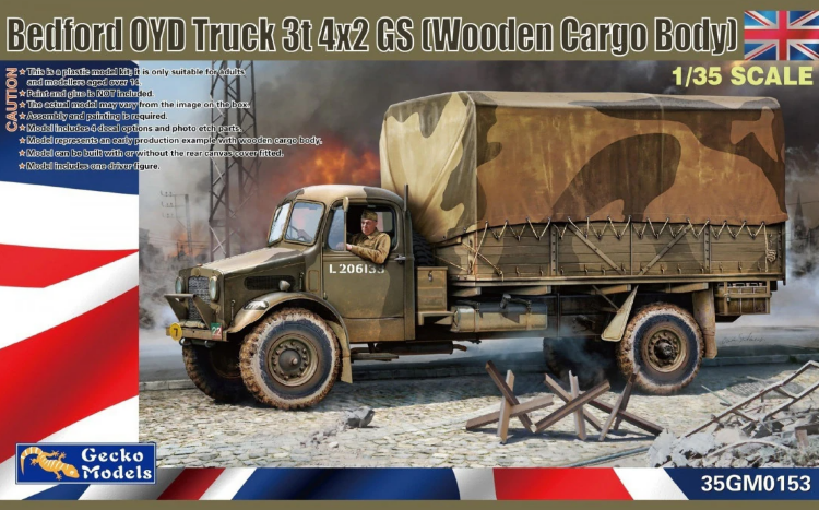 35GM0153 1/35 Bedford OYD Truck 3t 4x2 GS (Wooden Cargo Body)