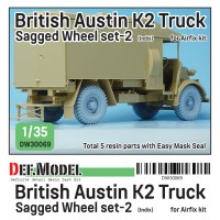 DW30069  1/35 British Austin K2 Truck Sagged wheel set-2 Airfix