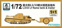 PS720004 1/72 L3/33 Lf Flame Tank & Trailer 1+1 Quickbuild