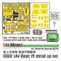DE35011 JGSDF Light Amoured Vehicle PE Detail Up set (for Tamiya 1/35)