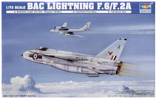 01654 1/72 BAC Lightning F.6/F.2A