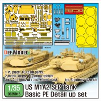 DE35015 US M1A2 SEP Basic PE Detail up set (for Academy 1/35)