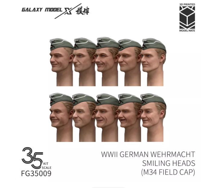 FG35009 1/35 фашистские морды в пилотке (набор №2)
