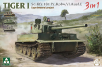 2192 1/35 Sd.Kfz.181 Pz.Kfw.VI.Ausf.E Tiger I Experimental Project 3 in 1