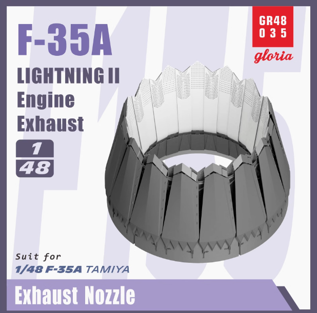  GR48035 F-35A Сопла ,открыты и закрыты  TAMIYA 61124