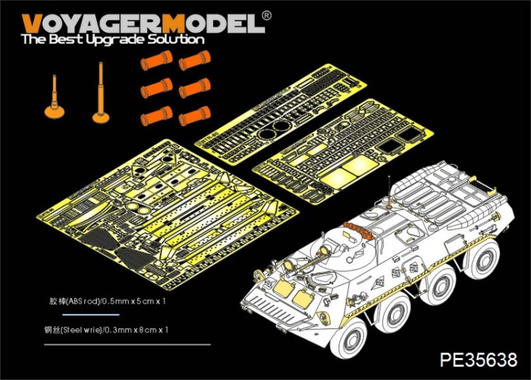 PE35638 1/35 Mordern Russian BTR-80 basic(smoke discharger include )(For TRUMPETER 01594)