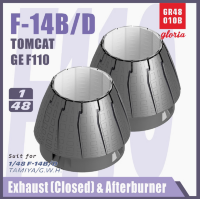 GR48010B 1/48  Сопло F-14B/D (закрытое) и форсажная камера на Tamiya, Great Wall 