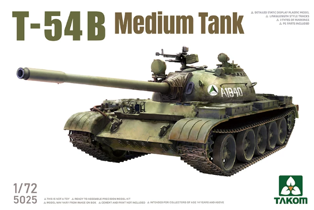 TAKOM 5025 1/72 Российский средний танк Т-54Б