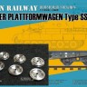 35A02-B 1/35 GERMAN RAILWAY SCHWERER PLATTFORMWAGEN Type Ssys (Металлические колёса)