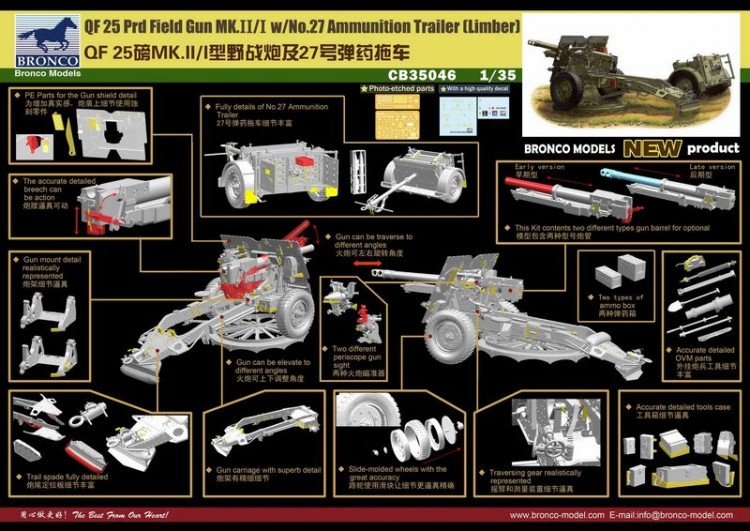 CB35046 1/35 QF 25pdr Field Gun Mk.II/1