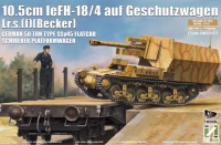 ZM35077 1/35 10.5cm scale leFH-18/4 auf Geschutzwagen Lrs.[f][Becker] German 50-ton Type SSy45 flatcar schwerer platformwagen