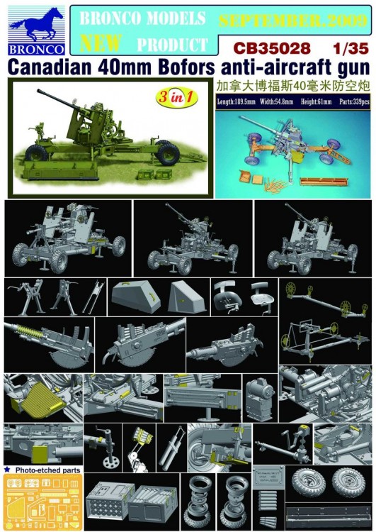 CB35028 1/35 Canadian 40mm Bofors Anti-Aircraft Gun