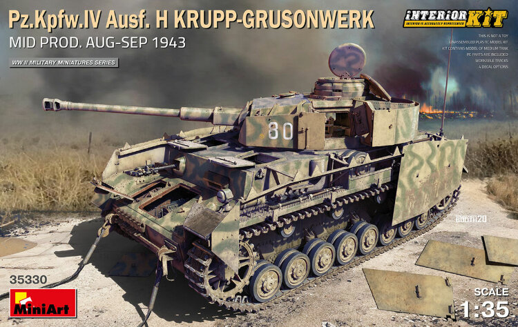 MiniArt 35330 1/35 Pz.Kpfw.IV Ausf. H Krupp-Grusonwerk Mid Prod. Aug-Sep 1943