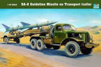 00204 Trumpeter 1/35 Автомобиль ТЗМ с зенитной ракетой SA-2 Guideline Missile on Transport trailer
