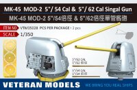 VTM35028 1/350 MK-45 MOD-2 5-дюймовая одноствольная морская пушка 
