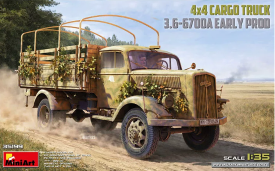 Miniart 35199 1/35 3-тонный полноприводный грузовик 3.6-6700A ранней модели