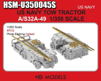 U350045S 1/350 ВМС США A/S32A-49 Deck Carrier Aircraft Tractor 4 шт.