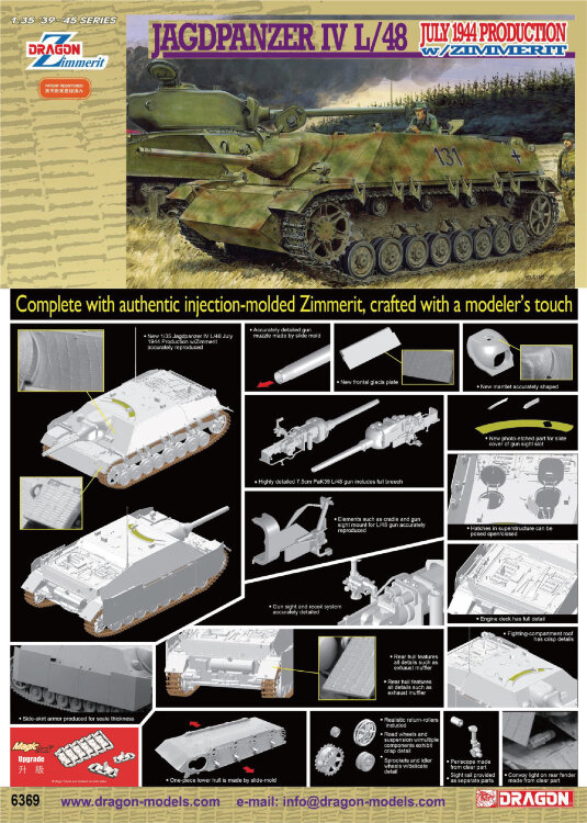 6369 1/35 Jagdpanzer IV L/48 July1944 w/Zimmerit