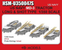 U350047S 1/350 ВМС США MD-3 Deck Carrier Aircraft Tractor 4 шт.