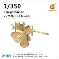 DKM08 1/350  Немецкая 20-мм зенитная установка / 30AA (16 орудий)