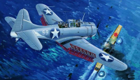 02244  1/32 Пикирующий бомбардировщик ВМС США SBD-3 "Fearless" Midway Island Commemorative Edition