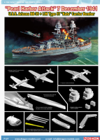 7127 1/700 U.S.S. Arizona BB-39 + IJN Type 97 "Kate" Carrier Bomber "Pearl Harbor Attack" 7 December 1941