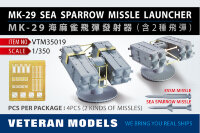 VTM35019 1/350 MK-29 Sea Sparrow Missile Launcher 4 (включая 2 вида ракет)
