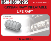 R350023S 1/350 Надувной спасательный плот ВМФ России (30 шт.)