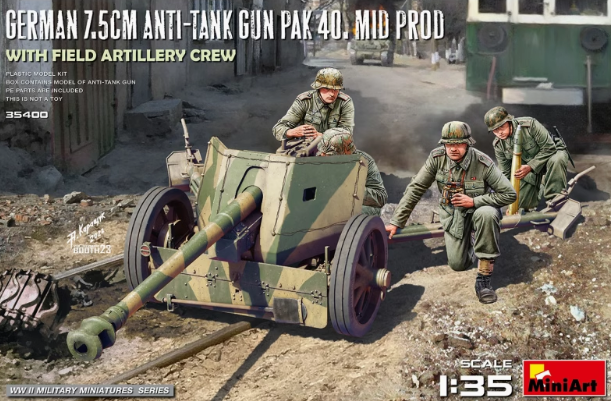 MiniArt 35400 1/35 Немецкая противотанковая пушка PaK 40 