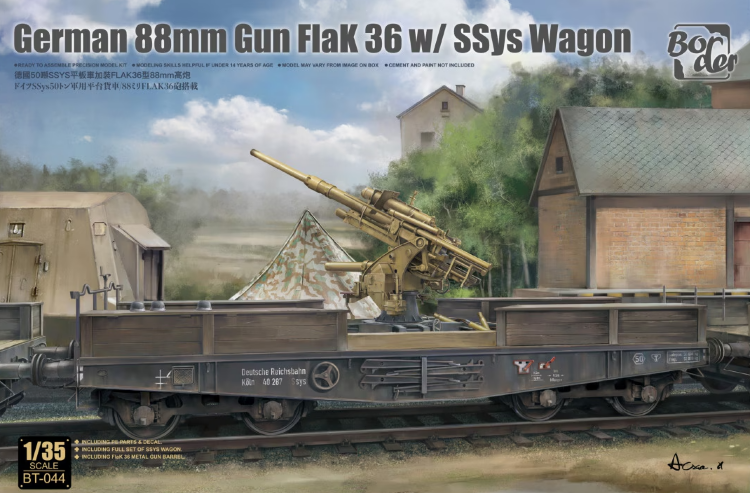 BT-044 1/35 German 88mm Gun Flak 36 w/SSys Wagon
