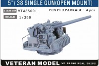  Veteran models VTW35001 5"/ 38 SINGLE GUN(OPEN MOUNT) 1/350