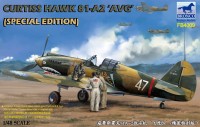 FB4009 1/48 Самолёт Curtiss Hawk 81-A2 AVG +3 фигурки