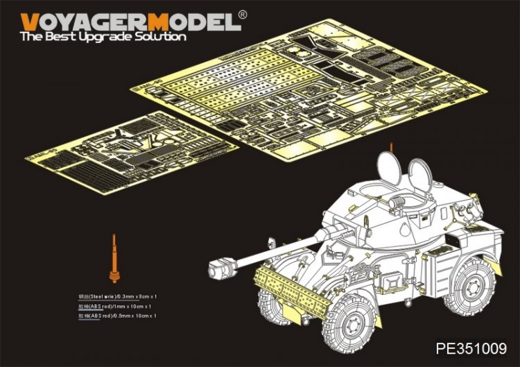 PE351009 1/35 Травление на  Panhard AML-90 модификация 1961 года