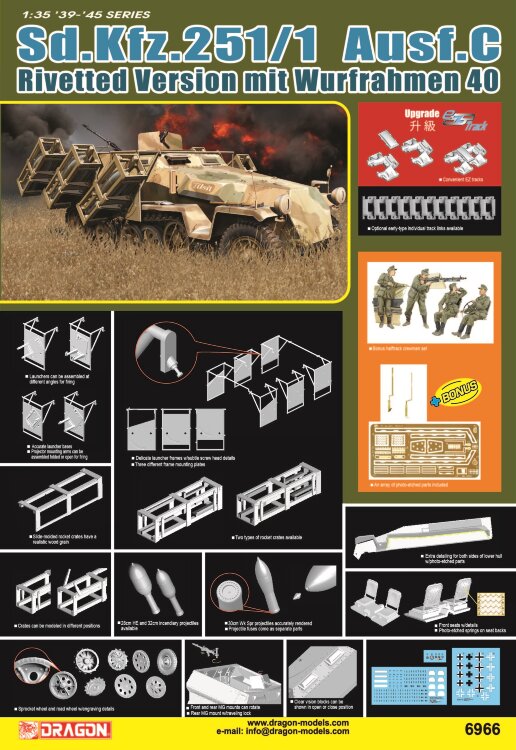 6966 1/35 Sd.Kfz.251 Rivetted mit Wurfrahmen 40