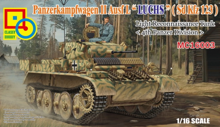 MC16003 1/16 Panzerkampfwagen II Ausf.L “Luchs” (Sdkfz.123) Light Reconnaissance Tank <4th Panzer Division>