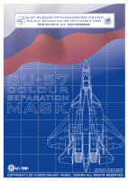 D72002 1/72 Su-57 color sepration Die-Cut FLEXIBLE Mask