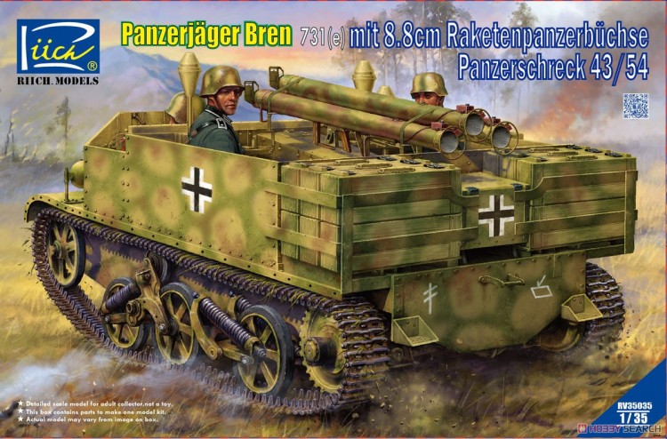 RV35035  1/35 Panzerjäger Bren 731(e) mit 8.8cm Raketenpanzerbüchse Panzerschreck 43/54 