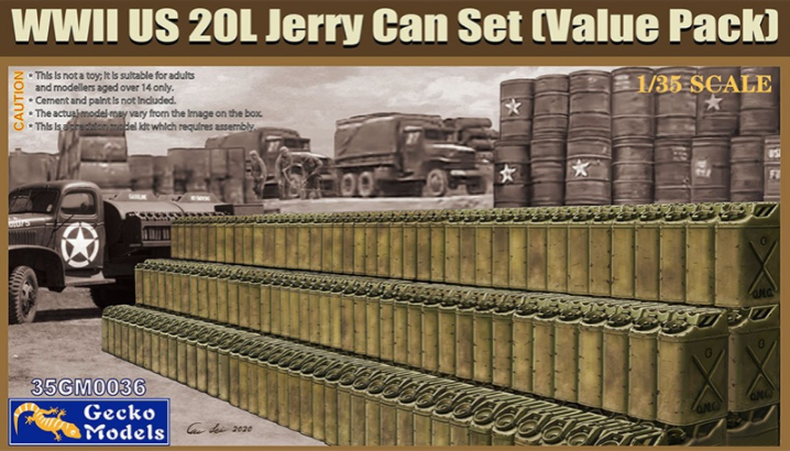 35GM0036 1/35 WWII US 20L Jerry Can Set (Value Pack)