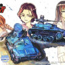 41113 1/35 Girls und Panzer: Ribbon no Musha Type 94 Tankette Super Kai & Unmanned Turret Team Oni (2 Car Set)